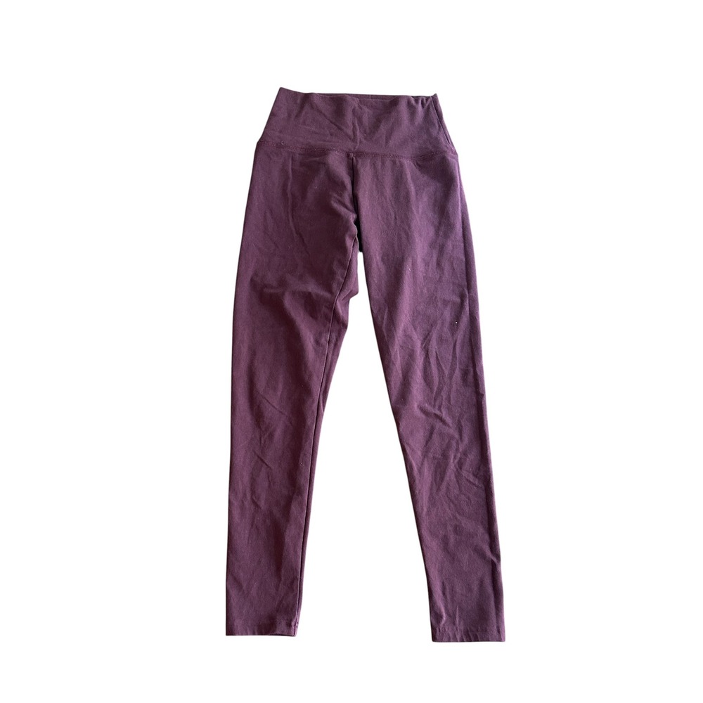OFFLINE by Aerie OG High Rise Leggings Burgundy Red Sz S Cotton